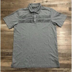 Travis Mathew Mens Medium Blue Beach Camp Stretch Golf Polo Shirt